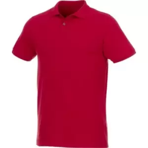 Elevate Mens Beryl Short Sleeve Organic Polo Shirt (L) (Red)
