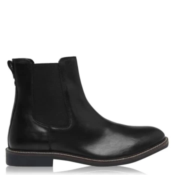 Farah Mansfield Chelsea Boots - Black Leather
