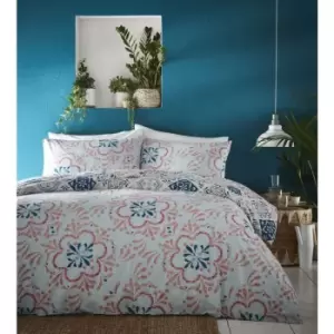 Bedmaker - Portfolio Morocco Teal Duvet Cover Set Reversible Bedding Bed Set King Size - Multicoloured
