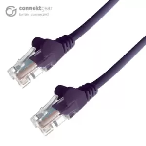 Connekt Gear 3m RJ45 CAT6 UTP Stranded Flush Moulded LS0H Network Cable - 24AWG - Purple
