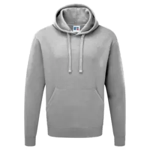 Russell Mens Authentic Hooded Sweatshirt / Hoodie (XL) (Light Oxford)
