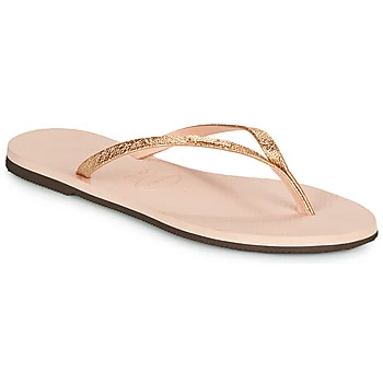 Havaianas YOU SHINE womens Flip flops / Sandals (Shoes) in Pink / 3,4 / 5,39 / 40,7.5,1 / 2 kid,5,8,3 / 4,6 / 7