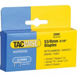 Tacwise 53/12 Staples 8mm Pack of 2000