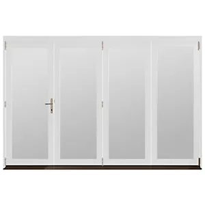 Jeld-Wen Bedgebury Finished Solid Hardwood Patio Bifold Door Set White - 2094 x 2994 mm