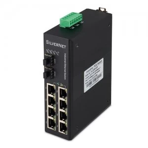 SilverNet 3208P-SFP Unmanaged Gigabit Ethernet (10/100/1000) Black Power over Ethernet (PoE)