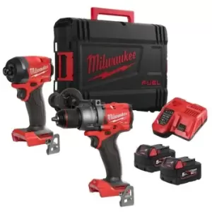 M18 FPP2A3-502X 18V Fuel Twin Pack with 2x 5.0Ah Batteries - Milwaukee