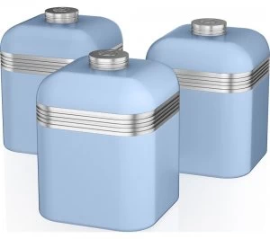Swan Retro SWKA1020BLN 1-litre Canisters Pack of 3