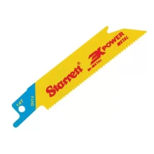 Starrett B414-5 Bi-Metal Reciprocating Blade, Metal Straight 100mm 14 TPI (Pack 5)