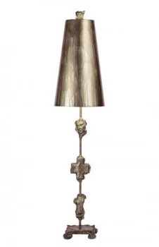 1 Light Table Lamp Aged Silver, E27