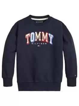 Tommy Hilfiger Boys Fun Varsity Sweatshirt - Navy, Size 14 Years