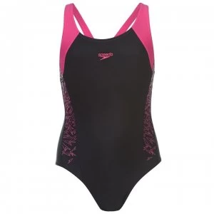 Speedo Boom Swimsuit Junior Girls - Black/Pink