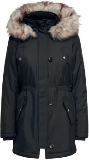 Only Iris Fur Winter Parka Winter Jacket black