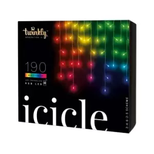 Twinkly Icicle 190 Smart LED Icicle Lights - Multicoloured