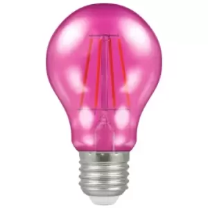 Crompton Lamps LED GLS 4.5W E27 Harlequin IP65 Pink Translucent