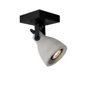 Concri-Led Industrial Ceiling Spotlight - Ø9cm - LED Dim. - GU10 - 1x5W 3000K - Black