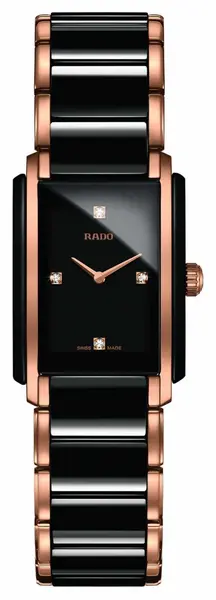 RADO R20612712 Integral SM Womens Quartz Black/Rose Gold Watch