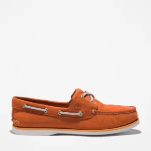 Timberland 2-eye Classic Boat Shoe For Men In Orange Orange, Size 10