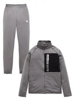 Adidas Boys Tracksuit - Grey