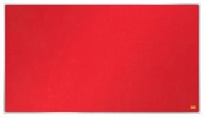 Nobo Impression Pro Widescreen Red Felt Board 710x400mm