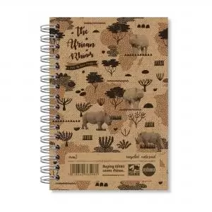 RHINO Recycled A6 Twinwire Notebook 200 Pages 100 Leaf 7mm Lined