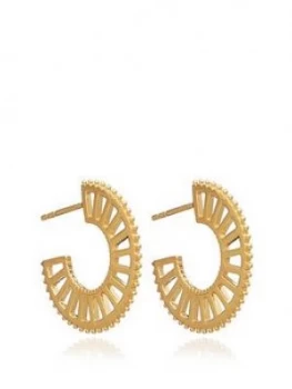 Rachel Jackson London 22Ct Gold Plated Silver Queen Of Revelry Mini Hoops