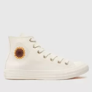 Converse All Star Hi Festival Floral In White & Gold