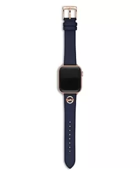 Michael Kors Apple Watch Blue Leather Strap