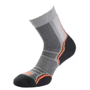 1000 Mile Unisex Adult Trail Socks (Pack of 2) (XL) (Silver/Black)