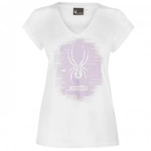 Spyder Allure Graphic T Shirt Ladies - White/Lilac
