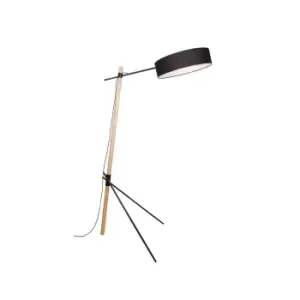 Ano Tripod Floor Lamp 3 Light Wood Lampshade
