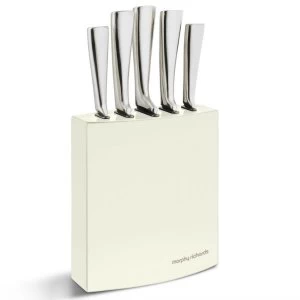 Morphy Richards Accents 5 Piece Knife Block - Ivory