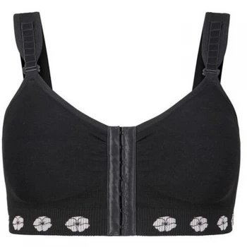 Theya Healthcare Peony Bamboo Front Fastening Post Surgery Bra - Black