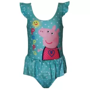 Peppa Pig Baby Girls Sunshine One Piece Swimsuit (18-24 Months) (Pale Turquoise)