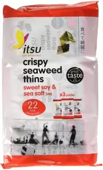Itsu Soy & Sea Salt Crispy Seaweed Thins Multipack - (5gx3) x 6