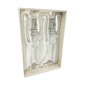 Amore By Juliana Champagne Flute Set - 30th Anniversary