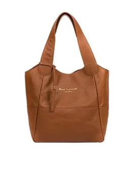 Pure Luxuries London Freer Leather Tote Bag - Tan, Women