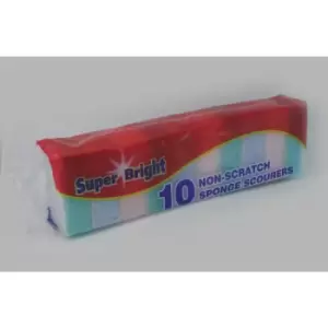 Non Scratch Sponge Scourers Pack 10 - SU09B-1 - Superbright