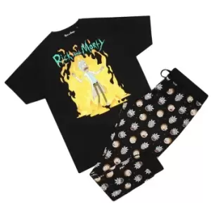 Rick and Morty Short Sleeve Pyjama Set - Black