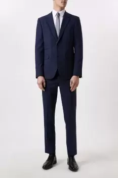 Mens Plus And Tall Tailored Fit Navy Marl Suit Jacket