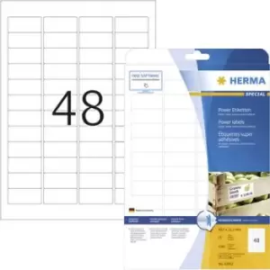 Herma 10902 Labels 45.7 x 21.2mm Paper White 1200 pc(s) Permanent Adhesive labels (extra strong), All-purpose labels Inkjet, Laser, Copier 25 Sheet A4