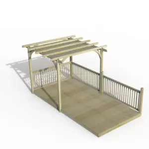 Forest Garden Ultmia Pergola and Decking Kit 3 x Balustrade with Canopy