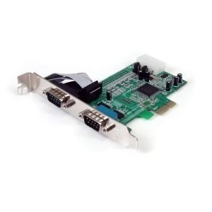 2 Port PCIe Serial Adapter Card w 16550