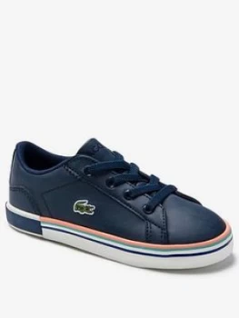 Lacoste Boys Infant Lerond 0320 Trainer - Navy, Size 5 Younger