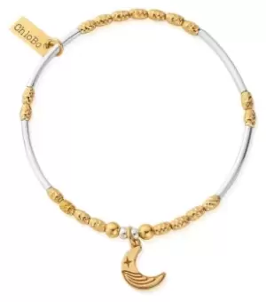 ChloBo GMBMNSR4019 Gold&Silver Luna Moon Bracelet Jewellery