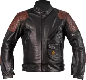 Helstons Chuck Motorcycle Leather Jacket, black-brown Size M black-brown, Size M