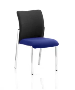 Academy Black Fabric Back Bespoke Colour Seat Without Arms Admiral Blue