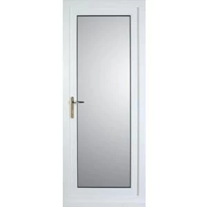 1 panel White PVCu Fully glazed Back door frame RH H2055mm W840mm