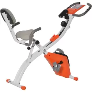 Folding Upright Exercise Bike Recumbent Cycling Magnetic w/ Band - Homcom