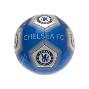 Chelsea FC Printed Signature Skill Ball (One Size) (Blue/Silver)