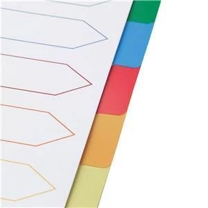 5 Star Elite A4 Extra Wide File Dividers Coloured Tabs